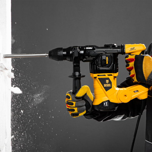 Перфоратор электрический RHV-1250-30, SDS-plus, 1250 Вт, 5 Дж, 3 плюс 1 режим Denzel по ценам производителя в Москве с доставкой по всей России