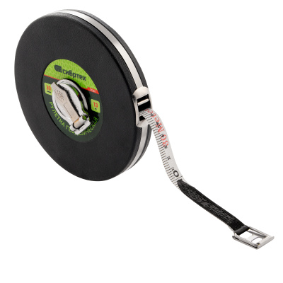 Рулетка геодезическая 30 м х 13 мм, закрытый корпус, фибергласовая лента Сибртех по ценам производителя в Москве с доставкой по всей России