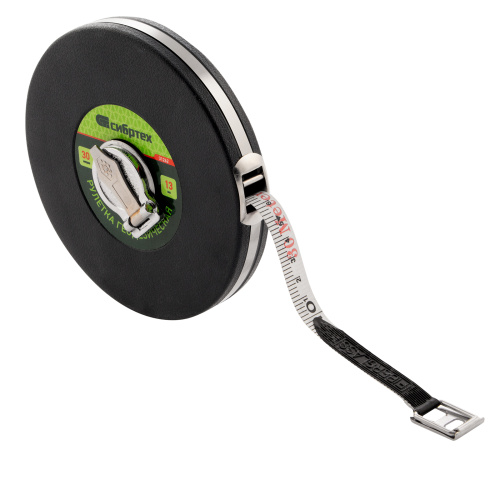 Рулетка геодезическая 30 м х 13 мм, закрытый корпус, фибергласовая лента Сибртех по ценам производителя в Москве с доставкой по всей России