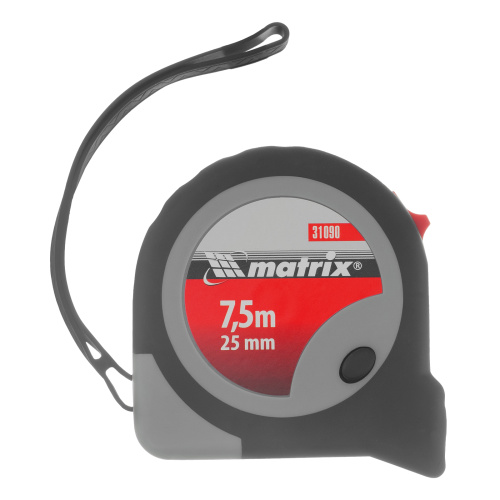 Рулетка Continuous fixation,7,5 м х 25 мм,двухкомпонентный корпус,плавная фиксация Matrix по ценам производителя в Москве с доставкой по всей России