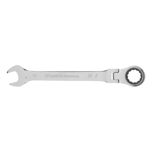 Ключ комбинированный трещоточный, 17 мм, CrV, шарнирный, зеркальный хром Matrix Professional по ценам производителя в Москве с доставкой по всей России