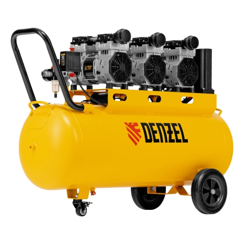 Компрессор безмасляный, малошумный  DLS 2250/100, 2250 Вт, 3x750, 100 л, 410 л/мин блок управления/ Denzel по ценам производителя в Москве с доставкой по всей России