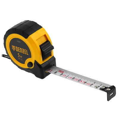 Рулетка 5м х 19мм, двухкомп. корпус, кнопка-пауза Denzel по ценам производителя в Москве с доставкой по всей России