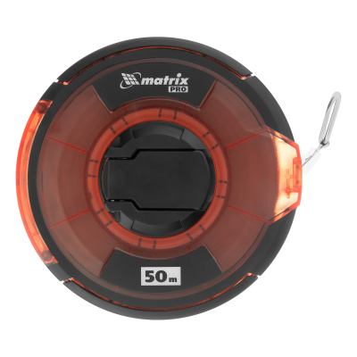 Рулетка геодезическая 50 м х 12,5 мм, закрытый корпус, стальная лента, односторонняя шкала, Pro Matrix по ценам производителя в Москве с доставкой по всей России