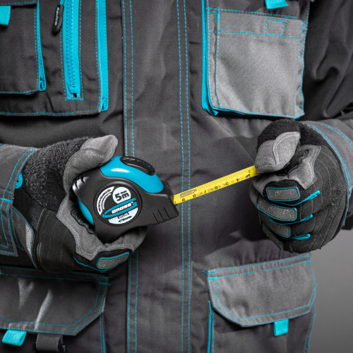 Рулетка "Schlagfest",5 м x 19 мм,магнитный обрезиненный зацеп,двусторонняя шкала,Нейлоновое покрытие,автоматическая фиксация Gross по ценам производителя в Москве с доставкой по всей России