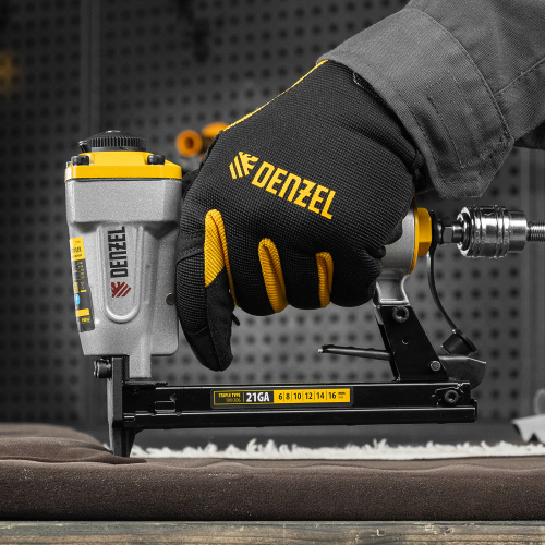 Степлер пневматический PS8016 для прямоугольных скоб 21GA от 6 до 16 мм Denzel по ценам производителя в Москве с доставкой по всей России