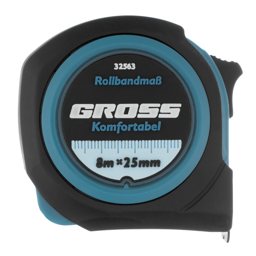 Рулетка Komfortabel 8 м х 25 мм,обрезиненный корпус Gross по ценам производителя в Москве с доставкой по всей России