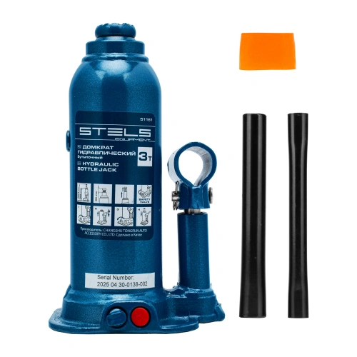 Домкрат гидравлический бутылочный, 3 т, h подъема 188-363 мм Stels по ценам производителя в Москве с доставкой по всей России