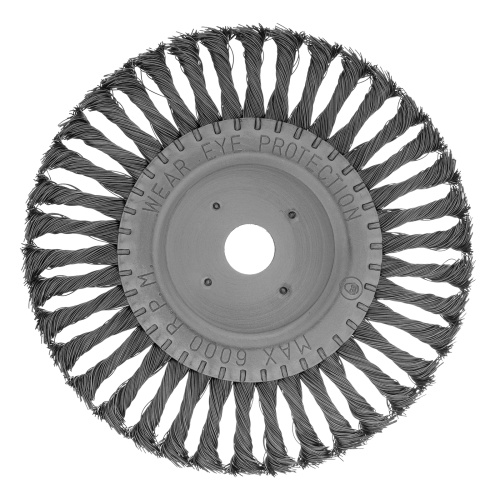 Щетка для УШМ, 200 мм, посадка 22.2 мм, плоская, крученая проволока 0.5 мм Сибртех по ценам производителя в Москве с доставкой по всей России