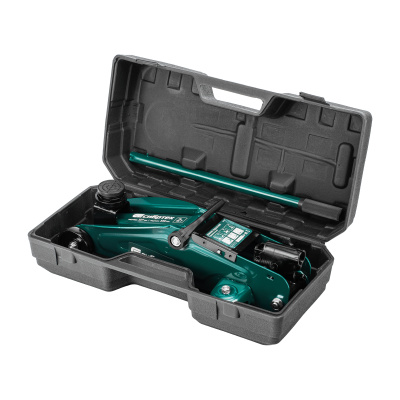 Домкрат гидравлический подкатной, 2 т, 127-330 мм, в пласт. кейсе Сибртех по ценам производителя в Москве с доставкой по всей России