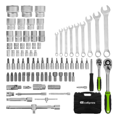 Набор инструмента, 1/2", 1/4", пластиковый кейс, 83 предмета Сибртех по ценам производителя в Москве с доставкой по всей России