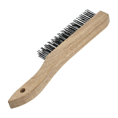 Щетка зачистная трехрядная, закаленная прямая проволока с деревянной ручкой Сибртех по ценам производителя в Москве с доставкой по всей России