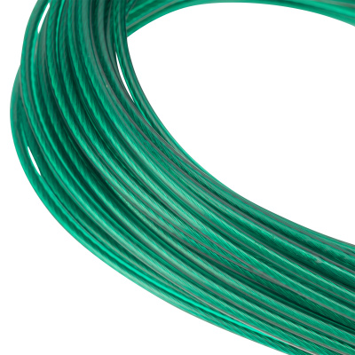 Трос металлополимерный зеленый ПР-2.5, толщина 2.5 мм, моток 20 метров Сибртех по ценам производителя в Москве с доставкой по всей России