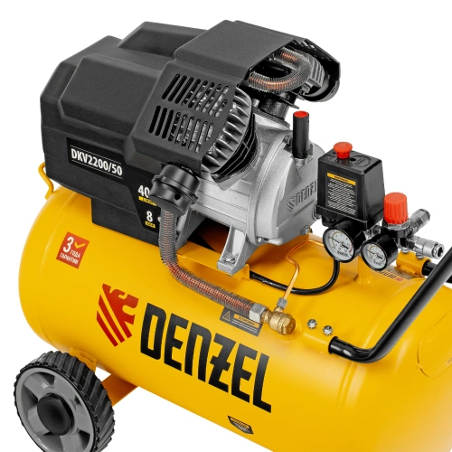 Компрессор воздушный DKV2200/50, Х-PRO 2.2 кВт, 400 л/мин, 50 л Denzel по ценам производителя в Москве с доставкой по всей России
