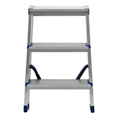 Стремянка двусторонняя 3 ступени, алюминиевая, Сибртех по ценам производителя в Москве с доставкой по всей России