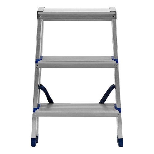 Стремянка двусторонняя 3 ступени, алюминиевая, Сибртех по ценам производителя в Москве с доставкой по всей России