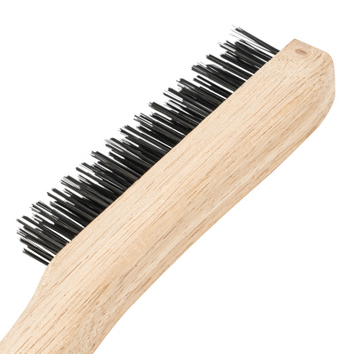 Щетка зачистная четырехрядная, закаленная прямая проволока с деревянной ручкой Сибртех по ценам производителя в Москве с доставкой по всей России