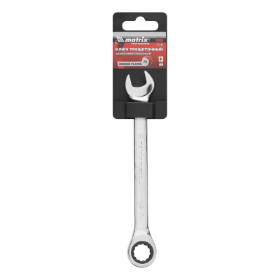 Ключ комбинированный трещоточный, 13 мм, CrV, зеркальный хром Matrix Professional по ценам производителя в Москве с доставкой по всей России