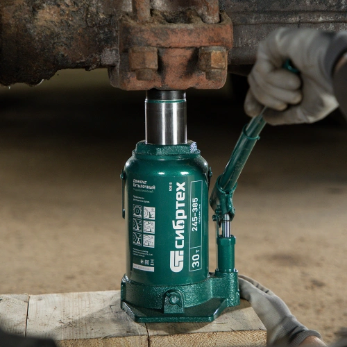 Домкрат гидравлический бутылочный, 30 т, 245-385 мм Сибртех по ценам производителя в Москве с доставкой по всей России