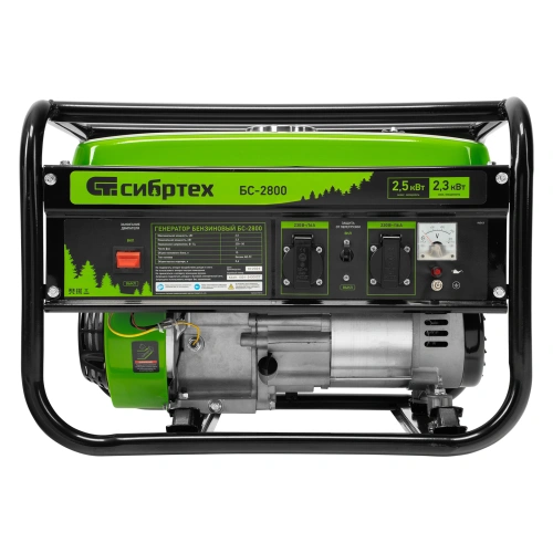 Генератор бензиновый БС-2800, 2.5 кВт, 230В, четырехтактный, 15 л, ручной стартер Сибртех по ценам производителя в Москве с доставкой по всей России