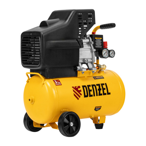 Компрессор воздушный DC1500/24, прямой привод, 1.5 кВт, 24 литра, 220 л/мин Denzel по ценам производителя в Москве с доставкой по всей России