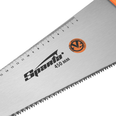 Ножовка по дереву, 450 мм, 7-8 TPI, зуб 2D, каленый зуб, двухкомпонентная рукоятка Sparta по ценам производителя в Москве с доставкой по всей России
