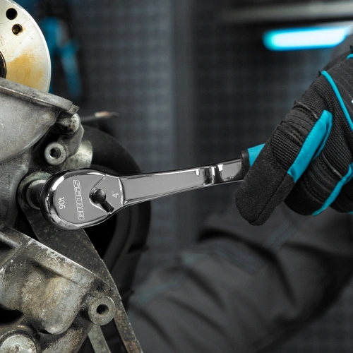 Ключ-трещотка 3/8", CrV, 90 зубьев, усиленный, хром Gross по ценам производителя в Москве с доставкой по всей России