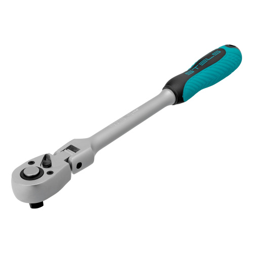 Ключ-трещотка шарнирный 1/2", СrV, 72 зуба, с быстрым сбросом, матовый хром Stels по ценам производителя в Москве с доставкой по всей России