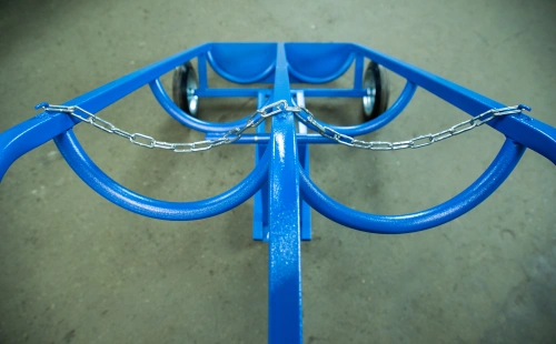 Тележка для газовых баллонов TOR ГБ-2, 2 баллона (250 литые колеса + 160 поворотное) по ценам производителя в Москве с доставкой по всей России