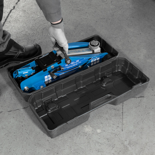 Домкрат гидравлический подкатной с фиксатором, 2.5 т, Safety Pin, 140-385 мм, в кейсе Stels по ценам производителя в Москве с доставкой по всей России