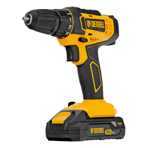 Дрель-шуруповерт аккумуляторная CDL-18-02BM, Li-Ion, 18 В, 2 аккумулятор Denzel по ценам производителя в Москве с доставкой по всей России