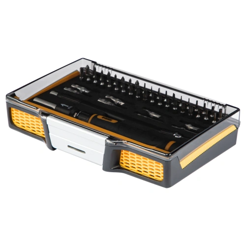 Отвертка с набором бит и торцевых головок для точных работ, гибкий привод, 48 шт, CrMo Denzel по ценам производителя в Москве с доставкой по всей России