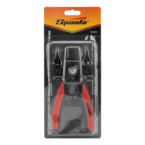 Съемник для стопорных колец с насадками, 150 мм, универсальный Sparta по ценам производителя в Москве с доставкой по всей России