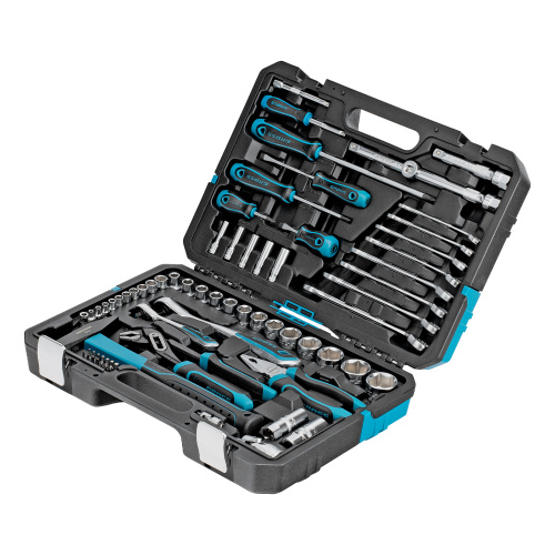 Набор инструментов, 1/4", 1/2", CrV, 120 зубьев, 76 предметов Gross по ценам производителя в Москве с доставкой по всей России