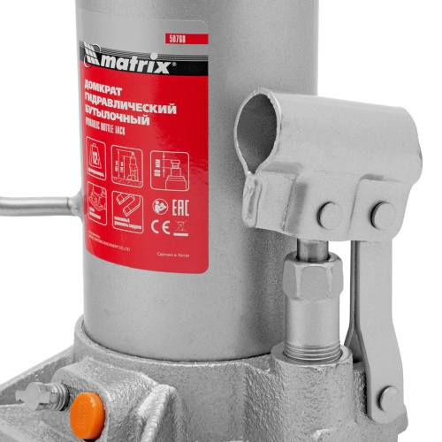 Домкрат гидравлический бутылочный, 12 т, h подъема 230-465 мм Matrix по ценам производителя в Москве с доставкой по всей России