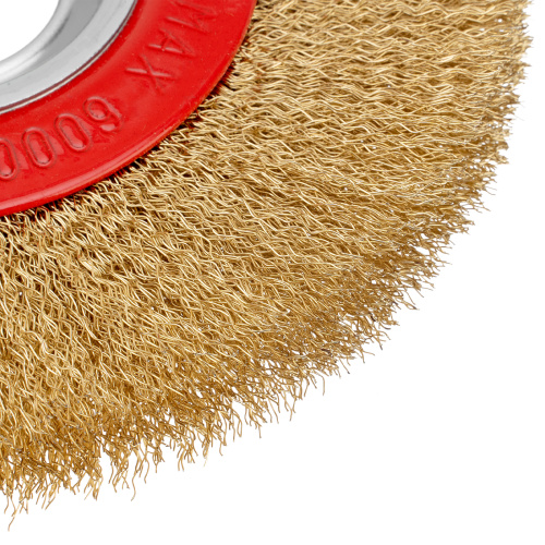 Щетка для точила, 175 мм, посадка 32 мм, плоская, латунированная витая проволока Matrix по ценам производителя в Москве с доставкой по всей России