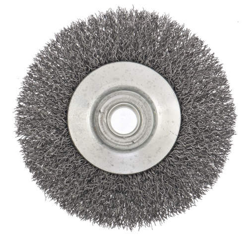 Щетка для УШМ, 100 мм, М14, "тарелка", витая проволока Сибртех по ценам производителя в Москве с доставкой по всей России