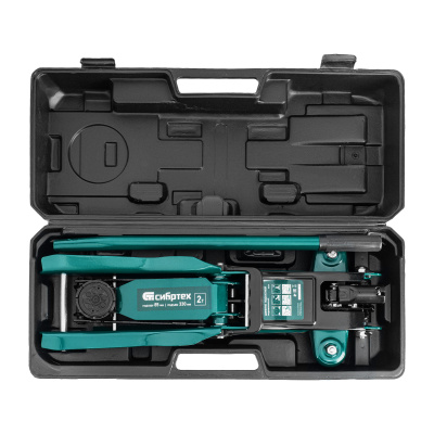 Домкрат гидравлический подкатной, 2 т, 85-330 мм, низкий подхват, в пласт. кейсе Сибртех по ценам производителя в Москве с доставкой по всей России