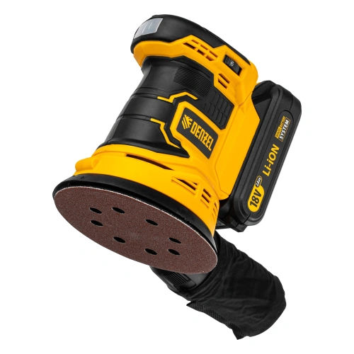 Машина шлифовальная эксцентриковая аккумуляторная COS-125, 18В Li-Ion Denzel по ценам производителя в Москве с доставкой по всей России