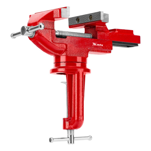 Тиски слесарные, 80 мм, настольные, поворотные, c наковальней MTX по ценам производителя в Москве с доставкой по всей России
