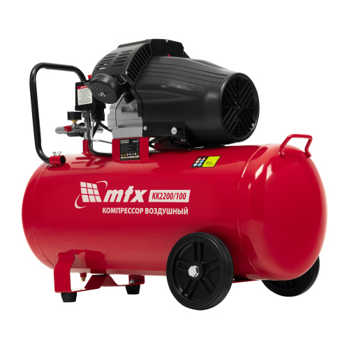 Компрессор воздушный КК-2200/100, 2,2 кВт, 350 л/мин, 100 л, прямой привод, масляный MTX по ценам производителя в Москве с доставкой по всей России