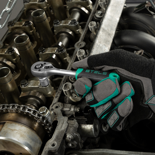 Набор инструментов, 1/2", 1/4", CrV, пластиковый кейс 76 предметов Stels по ценам производителя в Москве с доставкой по всей России