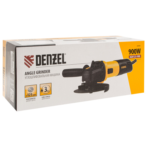 Машина шлифовальная угловая AGH125-900, 900 Вт, 125 мм, 11000 об/мин Denzel по ценам производителя в Москве с доставкой по всей России