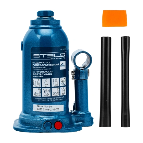 Домкрат гидравлический бутылочный телескопический, 4 т, подъем 170-420 мм Stels по ценам производителя в Москве с доставкой по всей России