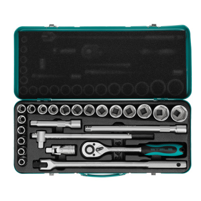 Набор торцевых головок с трещоткой 1/2", 24 предмета Stels по ценам производителя в Москве с доставкой по всей России