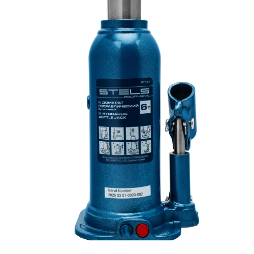 Домкрат гидравлический бутылочный, 6 т, h подъема 207-404 мм Stels по ценам производителя в Москве с доставкой по всей России