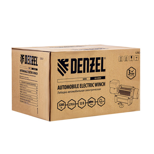 Лебедка автомобильная электрическая LB-2000, 2.2 т, 3.2 кВт, 12 В Denzel по ценам производителя в Москве с доставкой по всей России