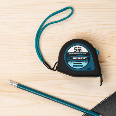 Рулетка "Ergonomisch",5 м x 19 мм,магнитный обрезиненный зацеп Gross по ценам производителя в Москве с доставкой по всей России