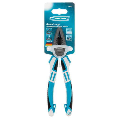 Плоскогубцы комбинированные 180 мм, трехкомпонентные рукоятки Gross по ценам производителя в Москве с доставкой по всей России