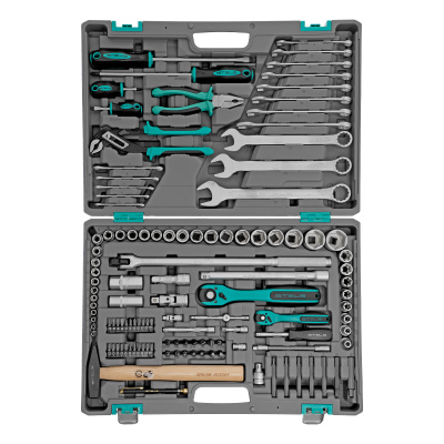 Набор инструментов, 1/4", 1/2", Cr-V, S2, усиленный кейс, 119 предметов Stels по ценам производителя в Москве с доставкой по всей России